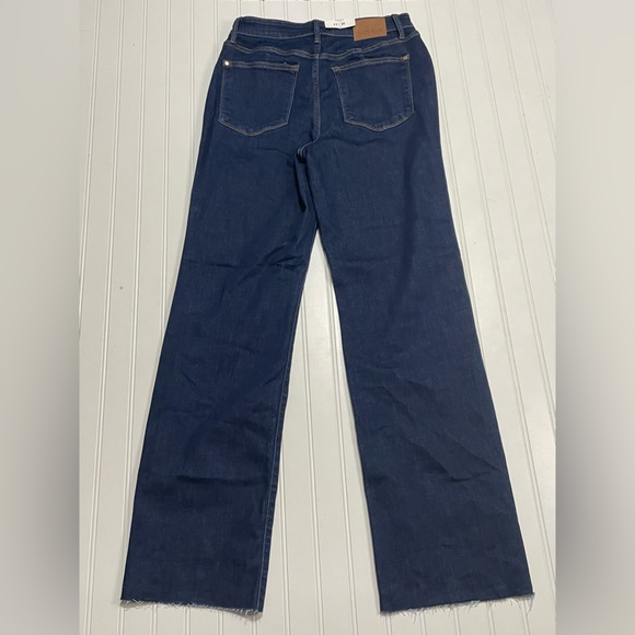 NWT Judy Blue High Waist Raw Hem Vintage & Back Darts Detail Straight Leg Jeans - Picture 13 of 14